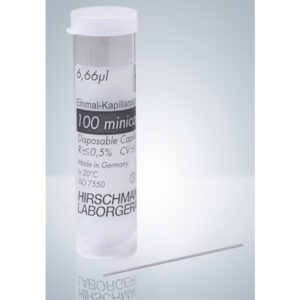 Фото 3 - Одноразовые капиллярные пипетки Hirschmann minicaps, 6,66 мкл, не гепаринизированные, end-to-end, стекло DURAN