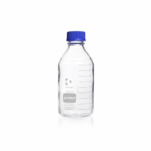 Фото 3 - Бутыль DURAN® Protect 1000 мл, GL45, с крышкой и сливным кольцом, с защитным покрытием (PU), бесцветное стекло