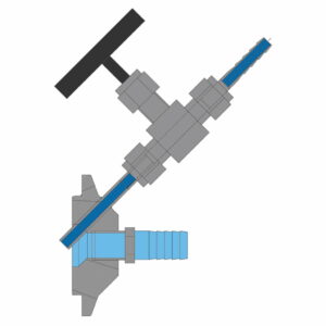Фото 2 - Фланец ввода Kinematica со штуцером с инжектором и игольчатым клапаном для MTO / MTK 3100 Q