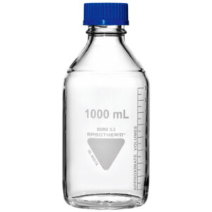 Фото 1 - Бутыль RASOTHERM 250 мл, GL45, с градуировкой, крышкой и сливным кольцом, стекло
