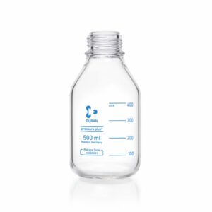 Фото 3 - Лабораторная бутыль DURAN Group pressure plus+ GL 45, без крышки и сливного кольца, прозрачное стекло, с защитным пластиковым покрытием, 500 мл