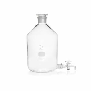 Фото 1 - Бутыль для аспирации (выравнивания) DURAN® горлышко шлифованное ST 24/29, с пробкой и стеклянным запорным краном ST 19/26, 500 мл