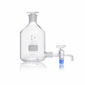 Фото 3 - Бутыль для аспирации (выравнивания) DURAN® горлышко шлифованное ST 29/32, с пробкой и стеклянным запорным краном ST 19/26, 1000 мл