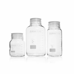 Фото 18 - Бутылка с широким горлышком DURAN® PURE GLS 80®, прозрачная, с защитной крышкой, без завинчивающейся крышки и сливного кольца, 10000 мл