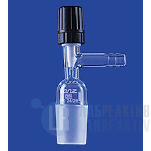 Фото 3 - Кран для эксикатора Lenz прямой, игольчатый клапан, PTFE