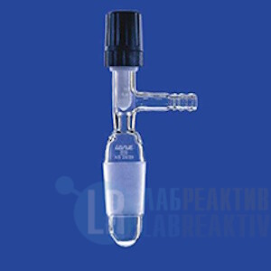 Фото 1 - Кран для эксикатора Lenz с боковым отверстием, игольчатый клапан, PTFE