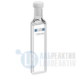 Фото 3 - Кювета абсорбционная Hellma 110-QS кварцевая, оптический путь 1 мм