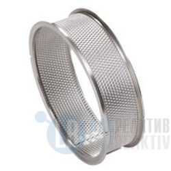 Фото 1 - Кольцевое сито Fritsch из нержавеющей стали 316L с квадратными отверстиями 4 мм, с усиленными краями