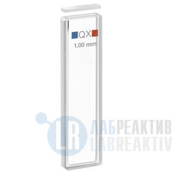 Фото 4 - Кювета абсорбционная Hellma 100-QX кварцевая, оптический путь 1 мм