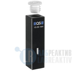Фото 1 - Кювета абсорбционная Hellma 105.200-QS кварцевая, оптический путь 10 мм, высота центра 15 мм