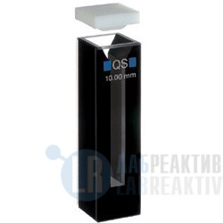 Фото 4 - Кювета абсорбционная Hellma 108B-QS кварцевая, оптический путь 10 мм, черные боковые стенки и основание