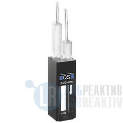 Фото 1 - Кювета абсорбционная Hellma 170.700-QS кварцевая, оптический путь 0,2 мм, проточная