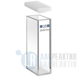 Фото 4 - Кювета флуоресцентная Hellma 101-QS кварцевая, оптический путь 10x20 мм