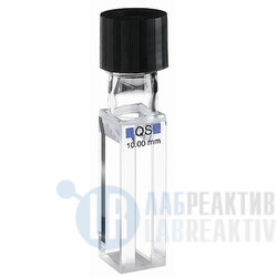 Фото 13 - Кювета флуоресцентная Hellma 117.104F-QS кварцевая, оптический путь 10x4 мм