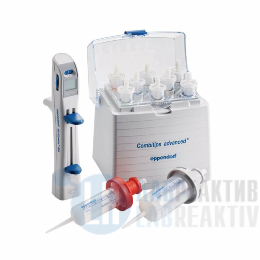 Степпер механический Eppendorf Multipette M4 + штатив Combitip Rack, 1 ...