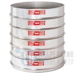 Фото 1 - Сито лабораторное Fritsch из нерж. стали, диаметр 400 мм, высота 65 мм, размер ячейки 140 мкм, ISO 3310-1