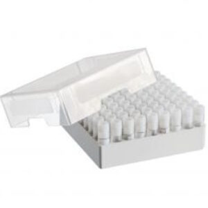 Фото 4 - Штатив для хранения криопробирок Eppendorf 1-2 мл, с закруч. крышкой, 81 место, полипропилен, с крышкой, серый, Storage Box, 3 шт./упаковка