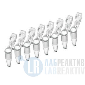 Фото 4 - Пробирки для ПЦР Eppendorf в стрипах, 0,2 мл, 1×8, выпуклая крышка-колпачок, бесцветные, 120 шт./упаковка