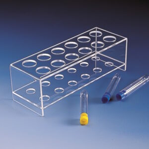 Фото 1 - Штатив для пробирок Kartell 12 мест, ∅ отверстий 38/22 мм, двухъярусный, PMMA (PLEXIGLAS)